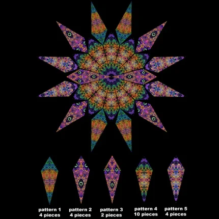 UV-Reactive Psychedelic Canopy SET – Trippy Festival Decor